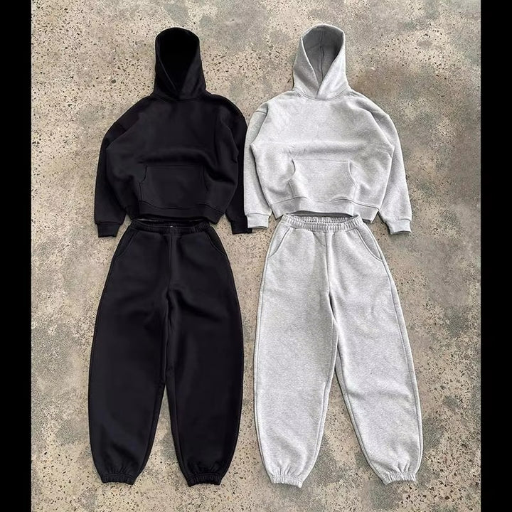 Men's urban boxy hoodie with shortened body, drop shoulder, and soft fleece inner lining Mune Fashion