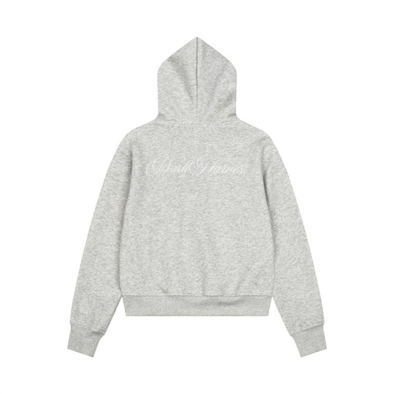 Women's hooded sweatshirt jacket with full-length zipper, decorative cord eyelet detailing and military detail Mune Fashion