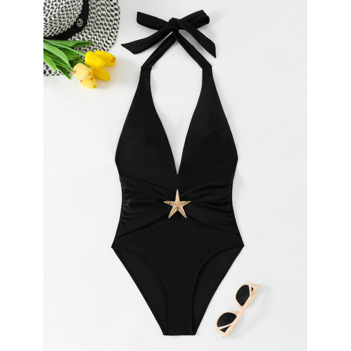 Women's Elegant Monokini with Ties Halterneck Mune Fashion