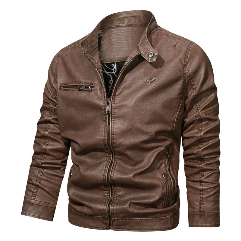 Men's denim pilot-style jacket with fitted cut, zip pockets, and quilted details Mune Fashion