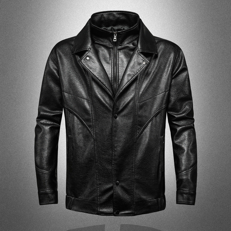 Men's Elegant and High-Quality Faux Leather Jacket Mune Fashion