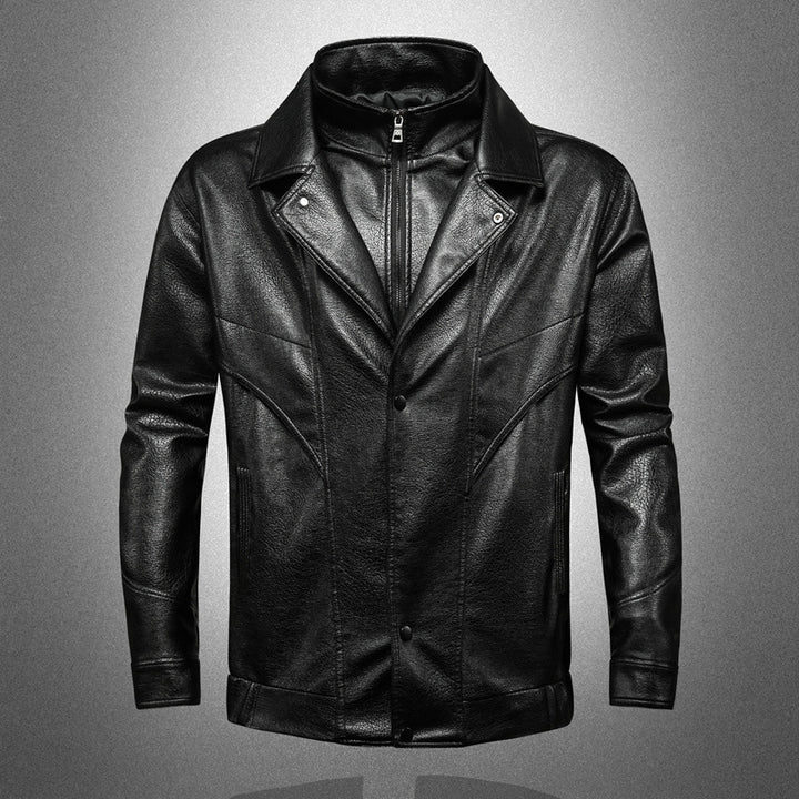 Men's Elegant and High-Quality Faux Leather Jacket Mune Fashion