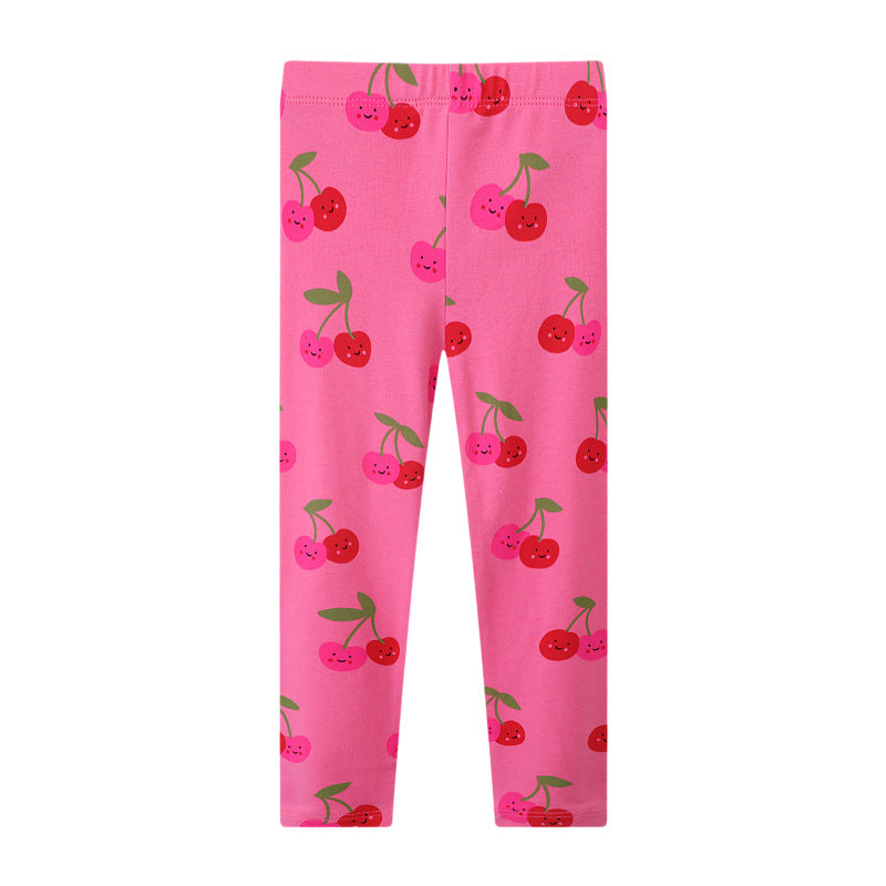 Girls leggings with cheerful cherry pattern Mune Fashion