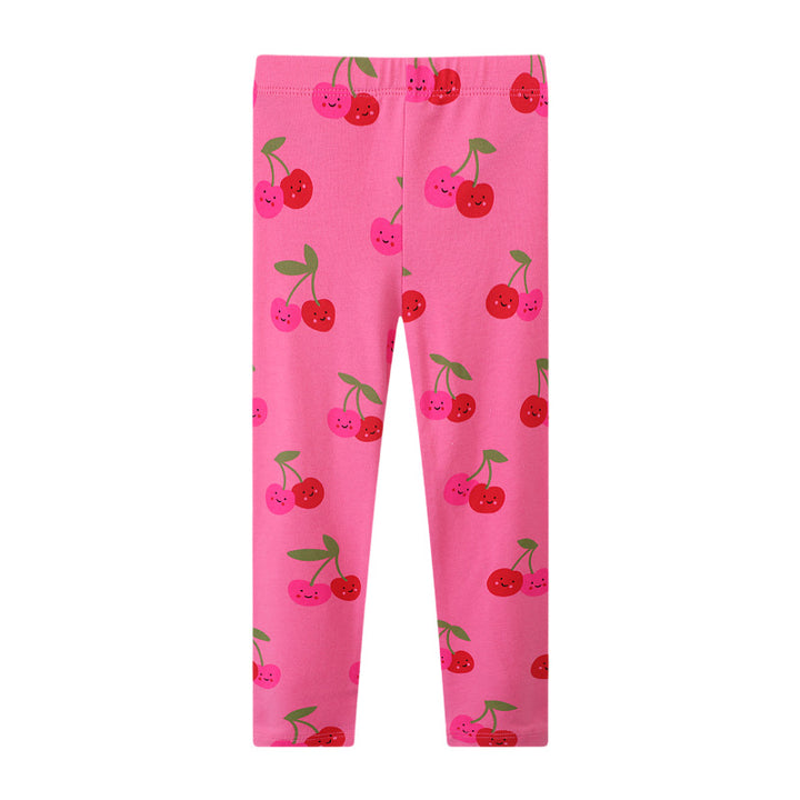 Girls leggings with cheerful cherry pattern Mune Fashion