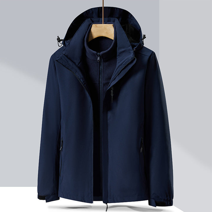 Women three-layer softshell jacket with removable fleece inner jacket Mune Fashion