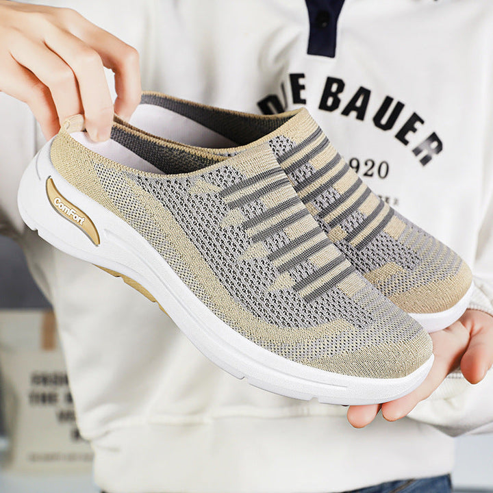 Women's Comfortable Slip-On Sneakers with Elastic Upper Mune Fashion