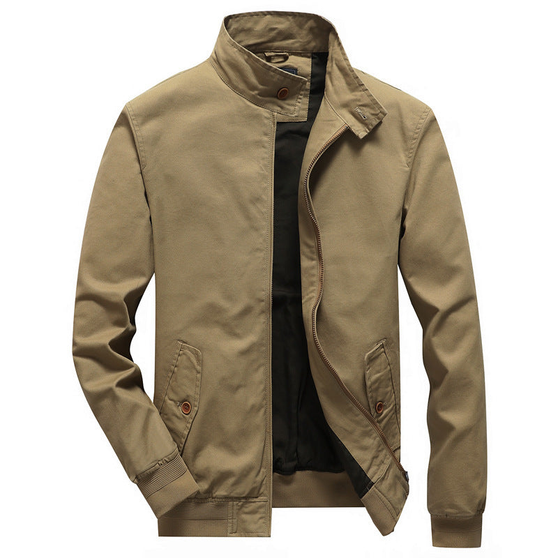Men's Urban Canvas Blouson with high-closing stand-up collar and concealed zip front Mune Fashion