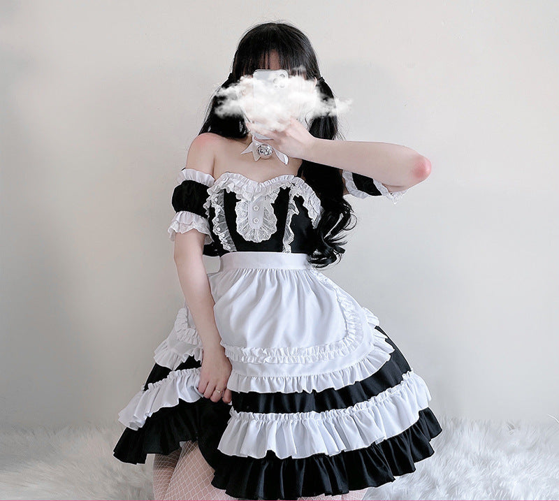 Girl's playful ruffle dress with charming puff sleeves Mune Fashion
