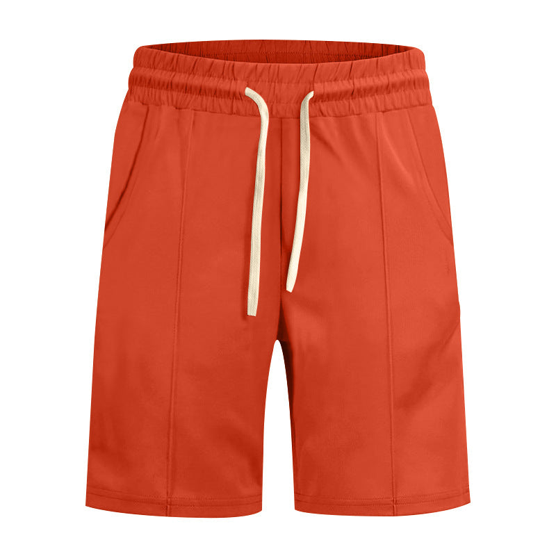 Men's short leisure pants made of cotton blend with elastic waistband and drawstring Mune Fashion