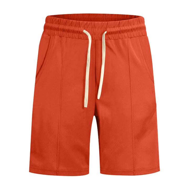 Men's short leisure pants made of cotton blend with elastic waistband and drawstring Mune Fashion