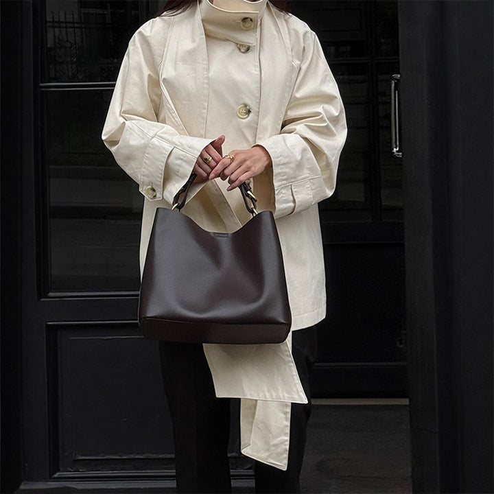 Ladies Short Oversize Trench Coat with High Stand-Up Collar, Concealed Button Placket & Wide Cuffs Mune Fashion