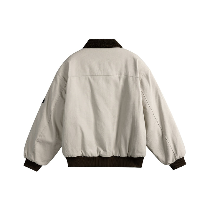 Unisex Boxy Bomber Jacket with Teddy Collar, Corduroy Look and Utility Pockets Mune Fashion