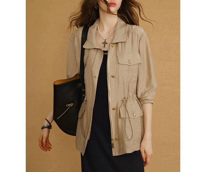 Women's Fashionable Linen Jacket Mune Fashion