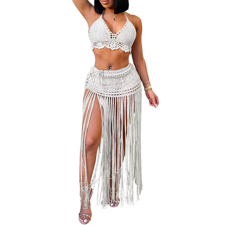 Women's crocheted beach outfit with frayed details Mune Fashion