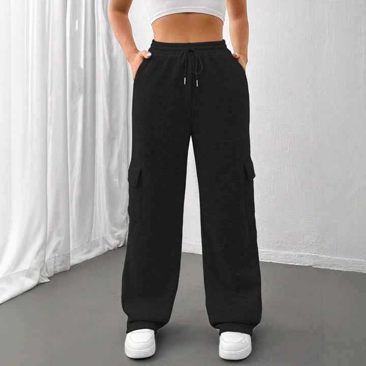 Women’s Loose Cargo Pants in Jogger Style with Drawstring Mune Fashion
