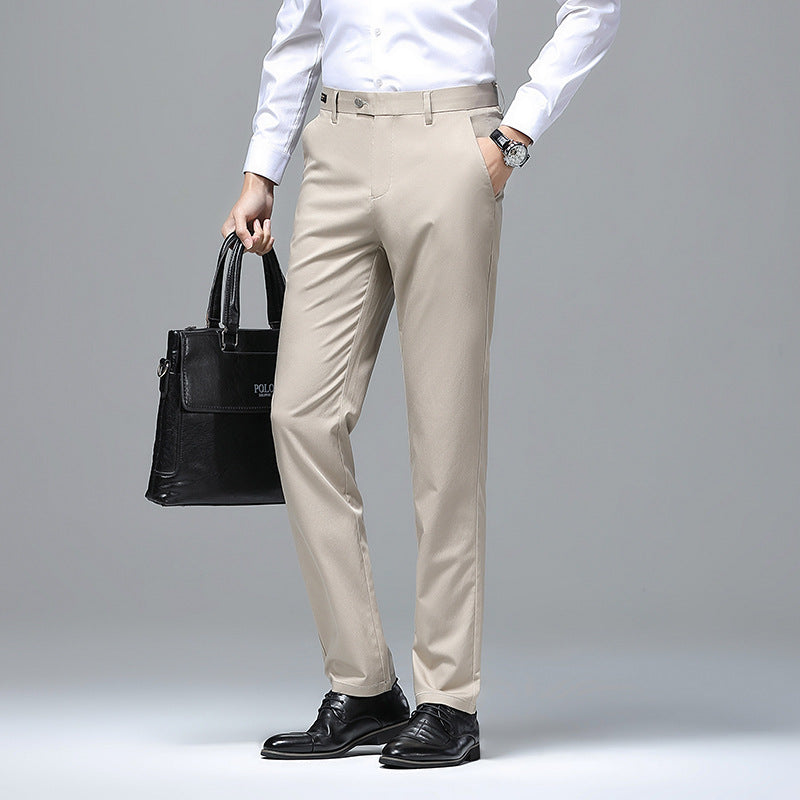 Men's Elegant Business Chino with Stretch Comfort and Slim Hem Mune Fashion