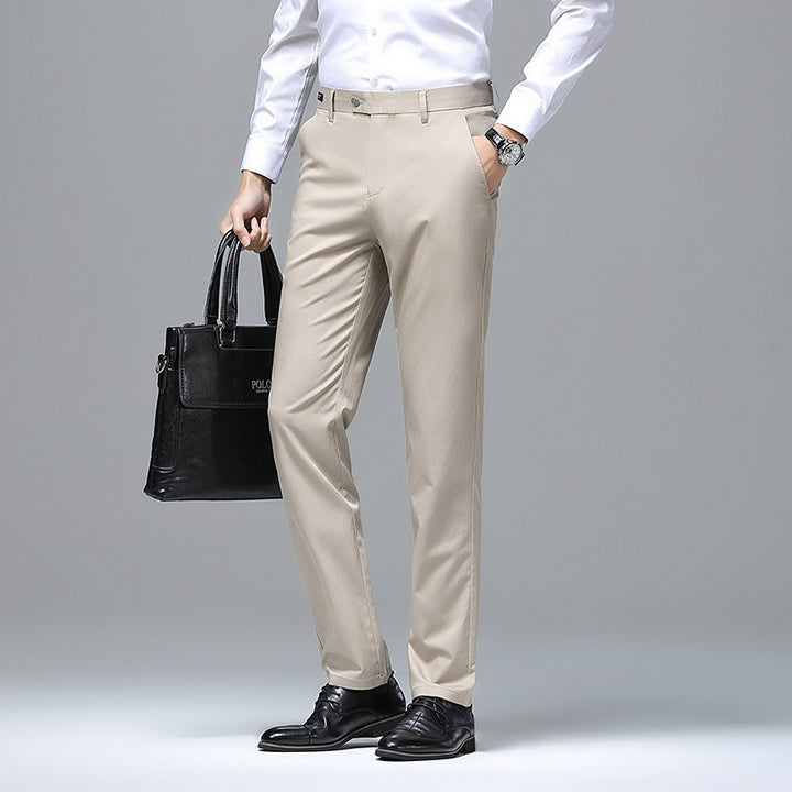 Men's Elegant Business Chino with Stretch Comfort and Slim Hem Mune Fashion