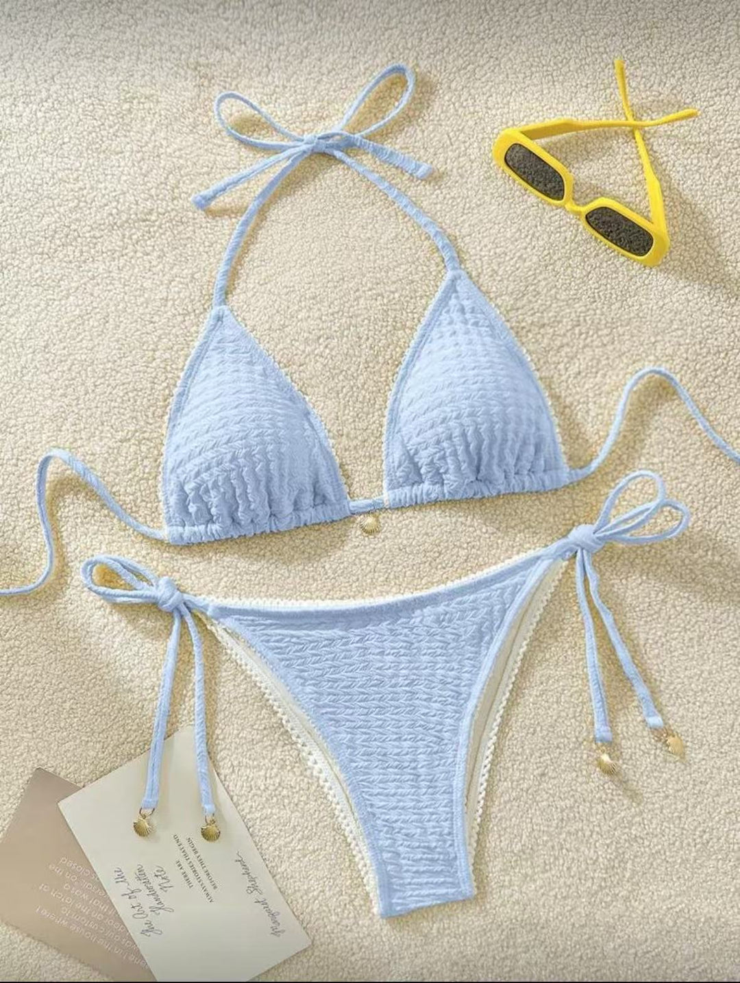 Women's Refined Triangle Bikini with Elegant Ruffle Design Mune Fashion