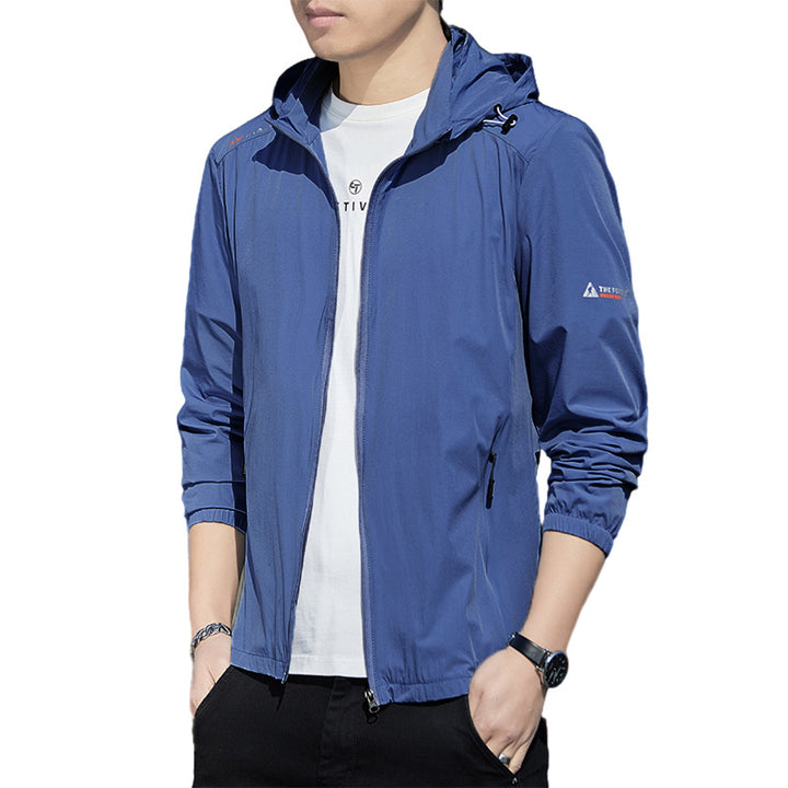 Men's Ultralight Wind and Rain Jacket with Hood, Packable and Zipper Pockets Mune Fashion