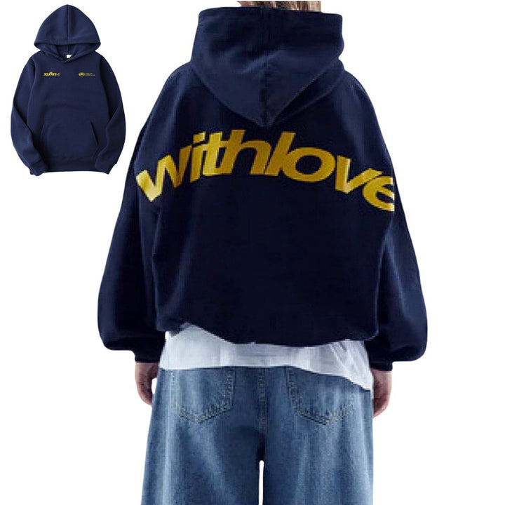 Unisex oversized hoodie with large back print, kangaroo pocket and ribbed cuffs Mune Fashion