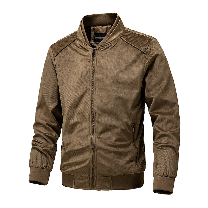 Men's lightweight bomber jacket made of fine corduroy with ribbed cuffs Mune Fashion