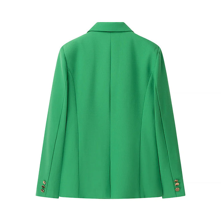 Women’s slightly tailored single-button blazer with shawl collar and flap pockets Mune Fashion