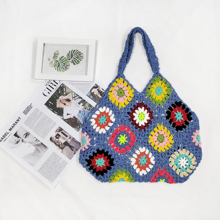 Women Handmade Crochet Shopper Bag Mune Fashion
