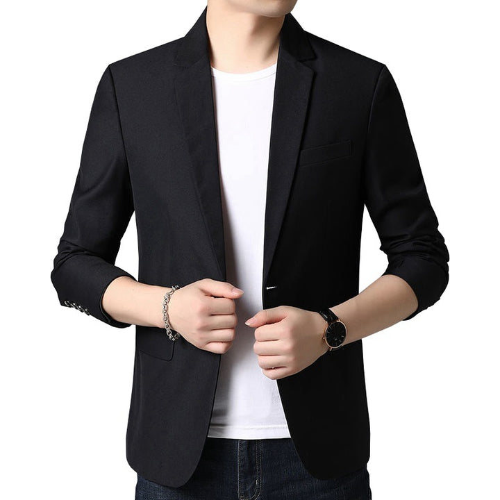 Men's Slim Business Blazer with Minimalist Design and Stretch Comfort Mune Fashion