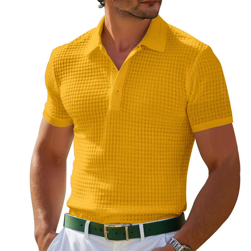 Men's polo shirt with textured knit and slim fit Mune Fashion
