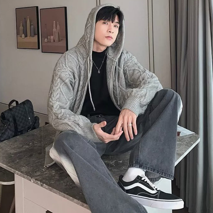 Men's Chunky Knit Hoodie Mune Fashion
