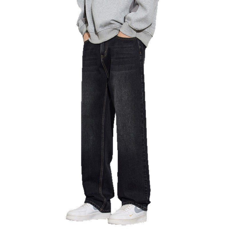 Men's Loose Denim Jeans in Vintage Look with Low Rise and Casual Fit Mune Fashion