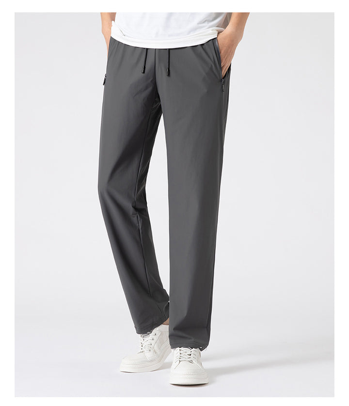 Men's Lightweight Sports Pants with Elastic Waistband and Practical Zip Pockets Mune Fashion