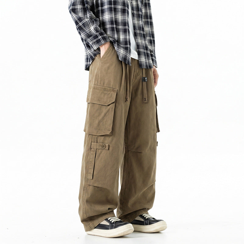Herren Extraweite Baggy-Cargo-Hose mit Elastikbund, Tunnelzug und Mehrfach‑Utility‑Taschen Mune Fashion