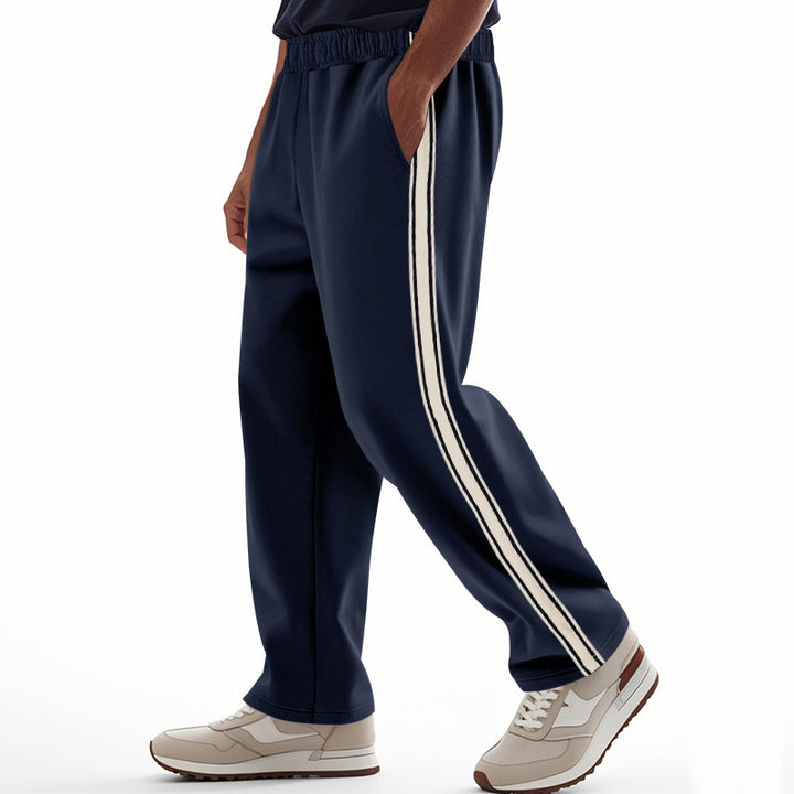Men's comfortable training pants with elastic waistband and side contrast stripes Mune Fashion