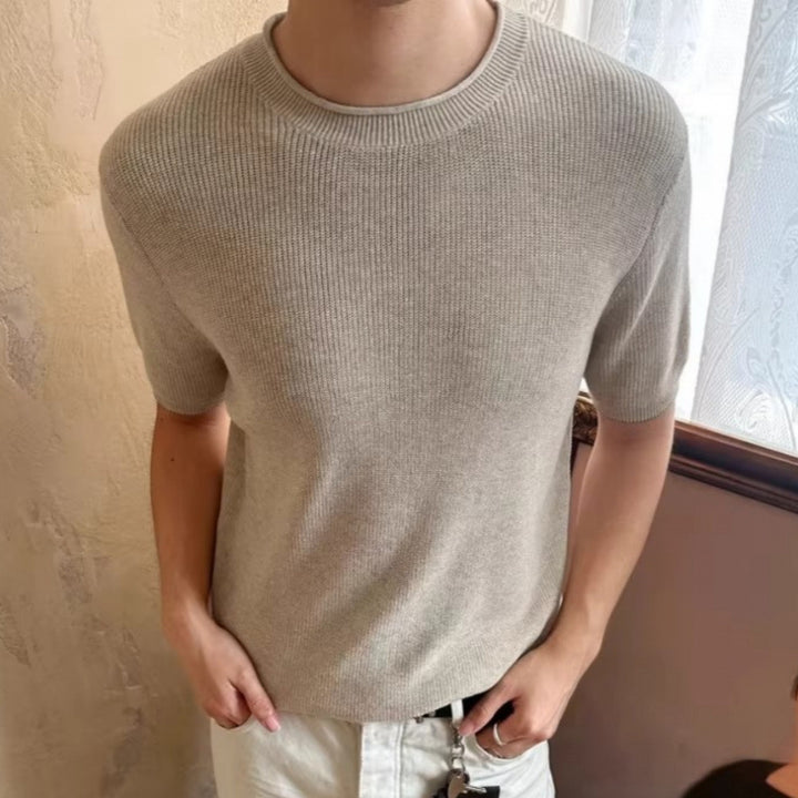 Men's Short Sleeve Knit Top Mune Fashion