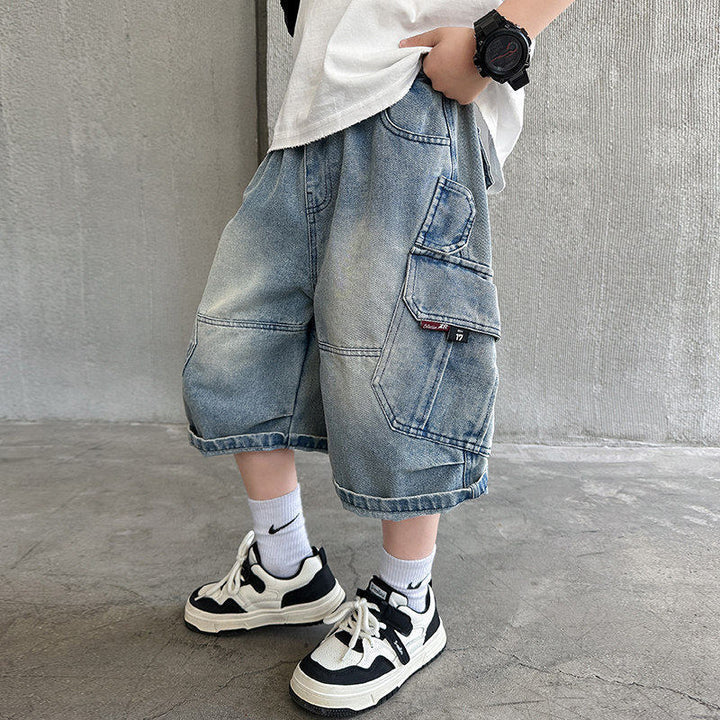 Boys casual cargo shorts with practical side pockets Mune Fashion