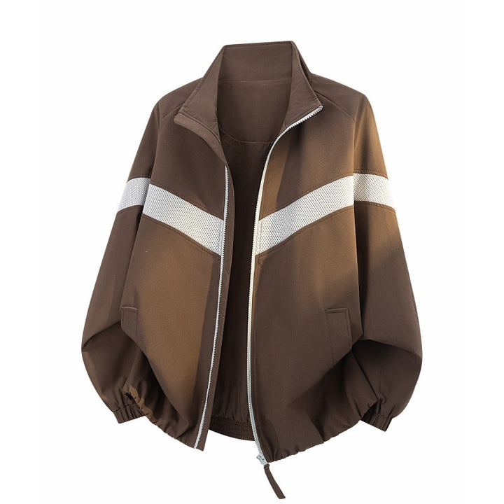 Women's Oversize Leisure Track Jacket with Mesh Inserts and Full Zip Mune Fashion