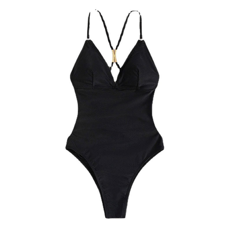 Ladies one-piece swimsuit with elegant back cutout Mune Fashion