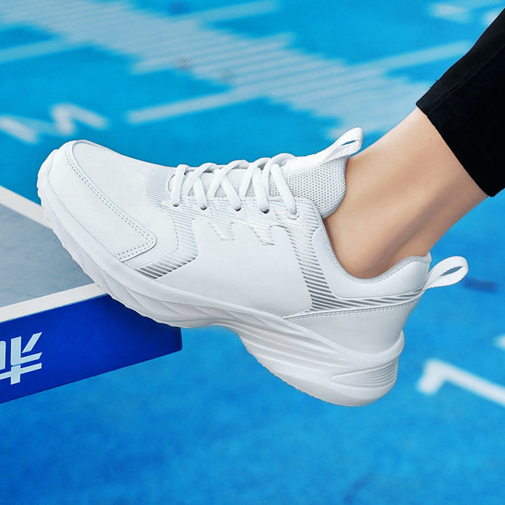 Unisex nan urban comfort sneaker with padded wedge sole breathable mesh tongue and durable synthetic leather trim Mune Fashion