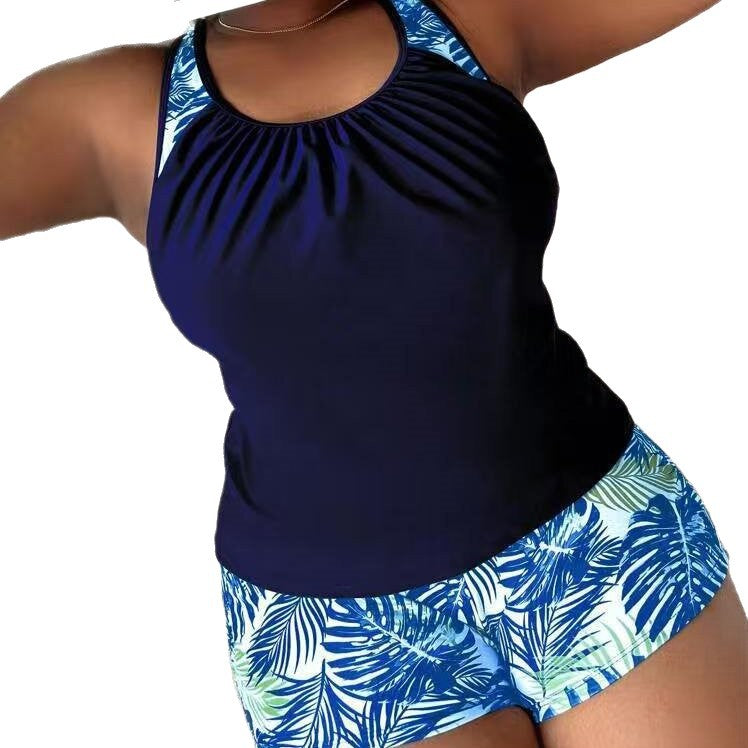 Damen Tankini-Set mit floralem Mustershorts und zeitlosem Oberteil Echo Archiv