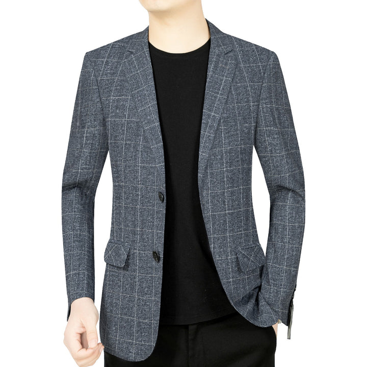 Men's Modern Single-Breasted City Blazer with Patch Pockets and Light Half Lining Mune Fashion