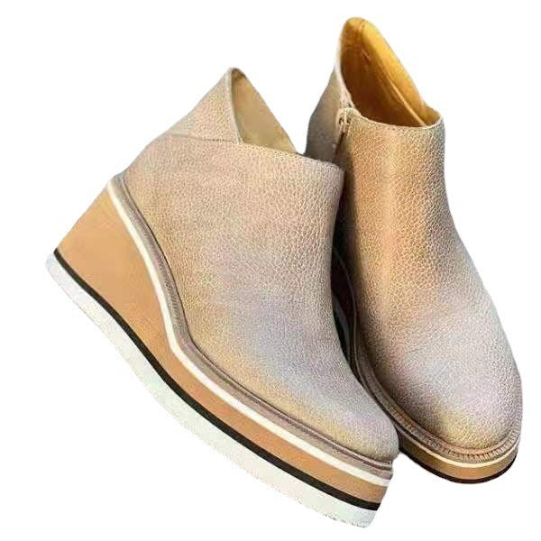 Women's ankle boots with hidden platform and elastic entrance strips Mune Fashion