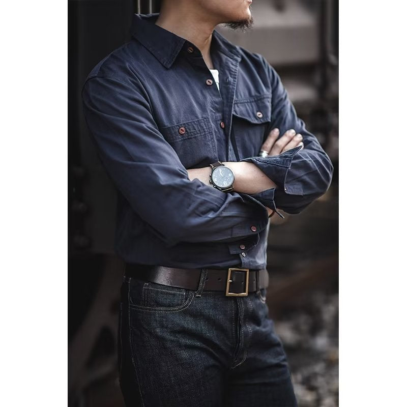 Men's Utility Shirt with Chest Pockets Mune Fashion