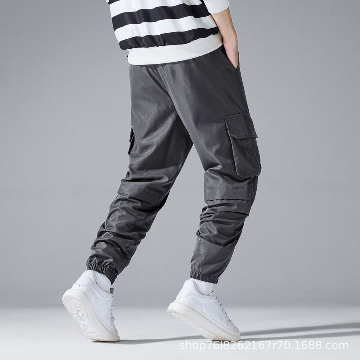Men's Cargo Jogging Pants with Drawstring, Elastic Ankle Cuffs & Multiple Pockets Mune Fashion