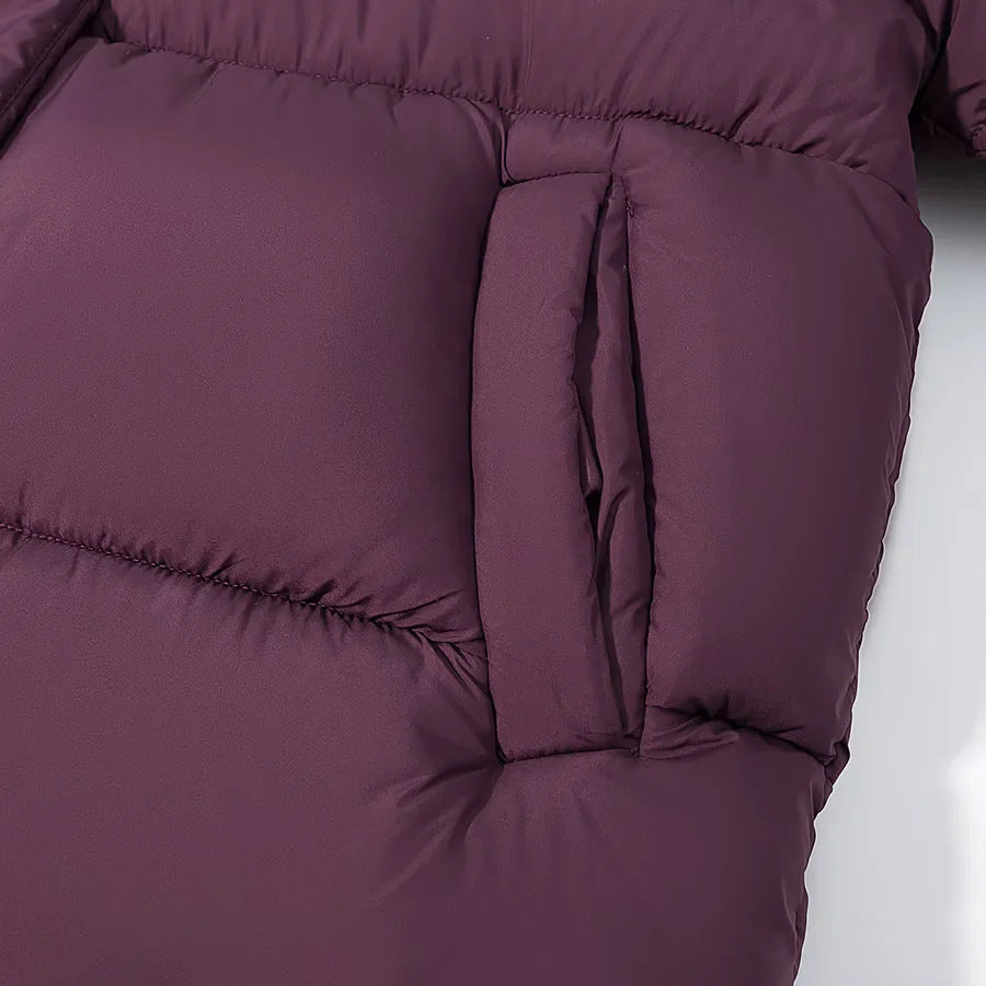 Women's non-quilted hooded puffer jacket in oversized boxy cut Mune Fashion