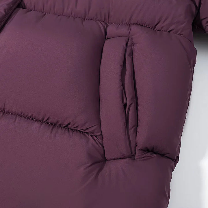 Women's non-quilted hooded puffer jacket in oversized boxy cut Mune Fashion