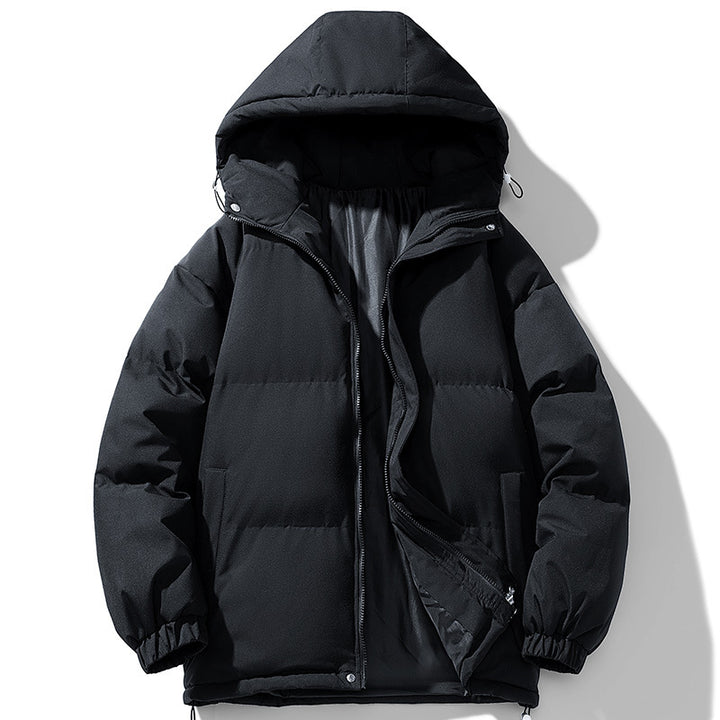 Men's minimalist oversized padded coat with quilted thermo filling and drawstring hood Mune Fashion