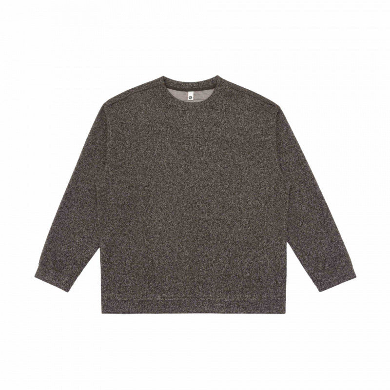 Unisex Oversized mottled knit sweater in boxy cut with round neck Mune Fashion