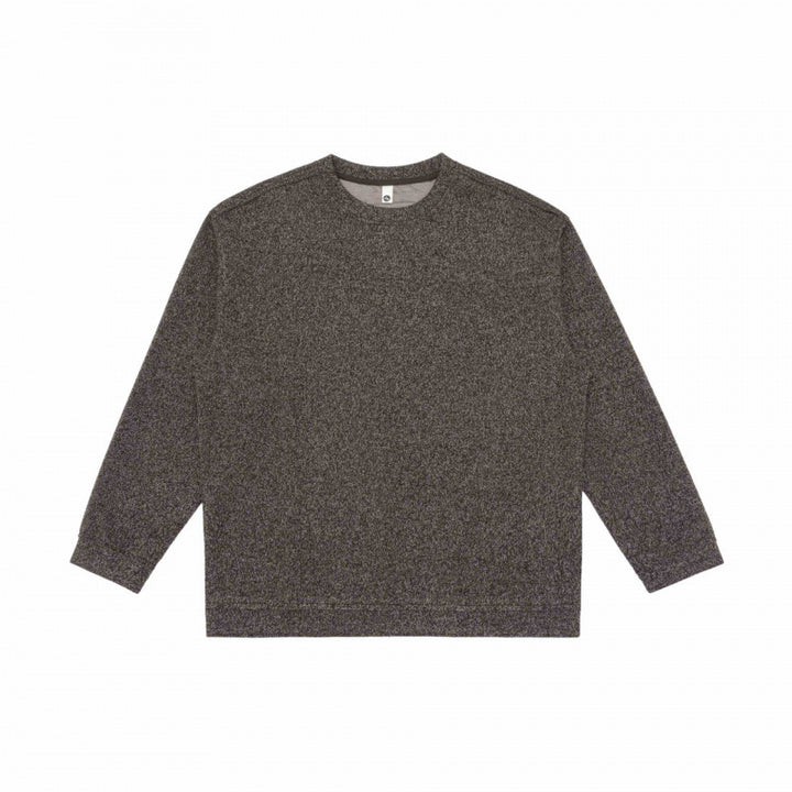 Unisex Oversized mottled knit sweater in boxy cut with round neck Mune Fashion