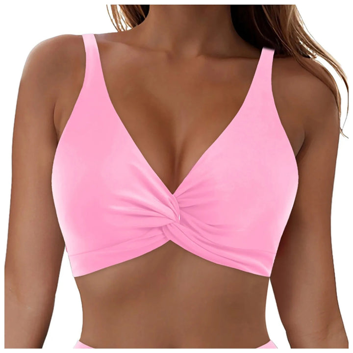 Women's Sporty Bikini Top with Twist Design Mune Fashion